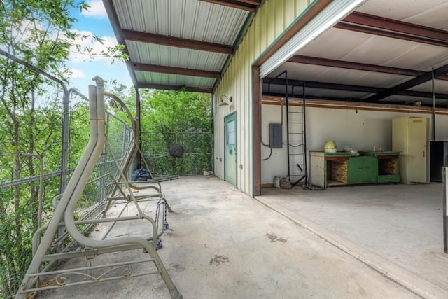 3701 Fischer Store Rd, Wimberley, TX 78676 - view of patio with electric panel and a carport