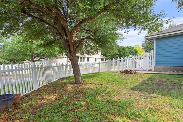 view of yard with fence private yard