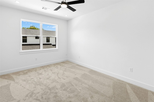 1500 Sylvan Glade Rd Unit 1A, Austin, TX 78745 - unfurnished room featuring carpet floors, ceiling fan, and recessed lighting