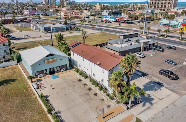 102 W Corral St Unit 2, South Padre Island, TX 78597 - aerial view with a water view and a view of city