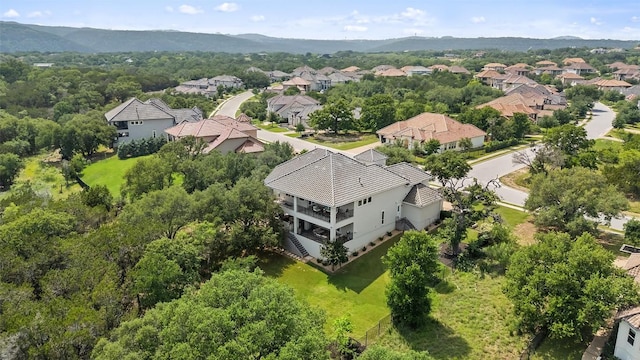 1300 Morning Moon Cir, Austin, TX 78732 - aerial view of residential area with mountains