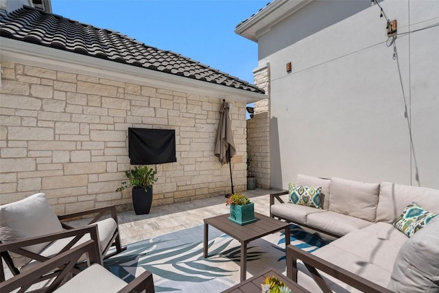 1300 Morning Moon Cir, Austin, TX 78732 - view of patio / terrace with an outdoor living space