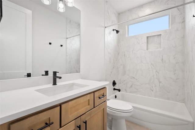 6309 Friendswood Dr, Austin, TX 78723 - bathroom with toilet, bathtub / shower combination, and vanity