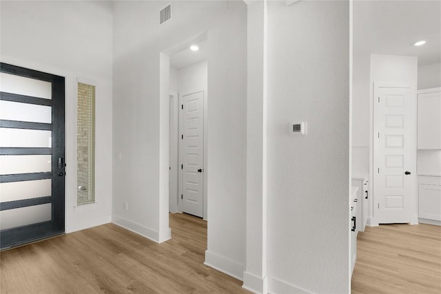 505 Golden Sage Ave, Georgetown, TX 78633 - foyer featuring light wood-type flooring and recessed lighting