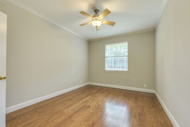 2601 Cascade Falls Dr, Austin, TX 78738 - unfurnished room featuring wood finished floors, baseboards, crown molding, and ceiling fan