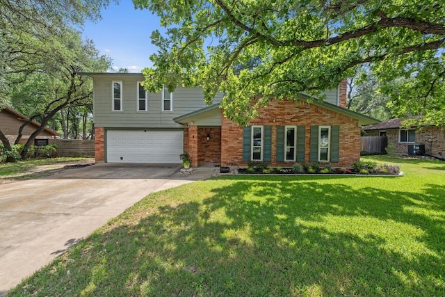 105 S Rainbow Bridge Dr, Cedar Park, TX 78613 - view of front of home with brick siding, driveway, and an attached garage