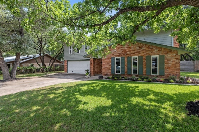 105 S Rainbow Bridge Dr, Cedar Park, TX 78613 - view of front facade with brick siding, concrete driveway, and a garage