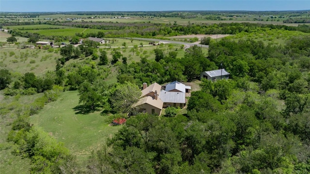 aerial view featuring a rural view
