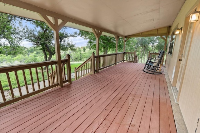 view of wooden terrace