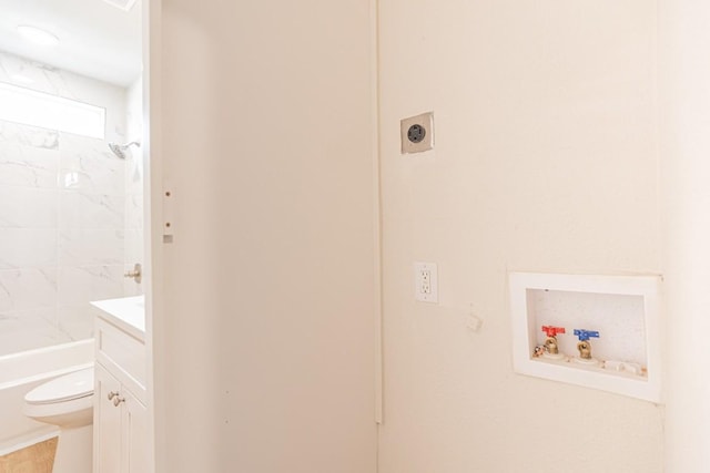 laundry area featuring hookup for an electric dryer, laundry area, and hookup for a washing machine