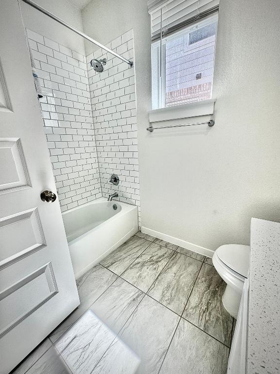 4319 Port Hope St, Round Rock, TX 78665 - bathroom with bathing tub / shower combination and toilet