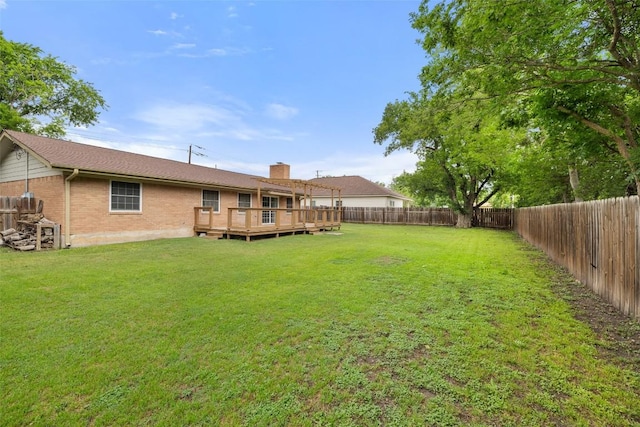 216 Lizzie St, Taylor, TX 76574 - fenced backyard with a deck