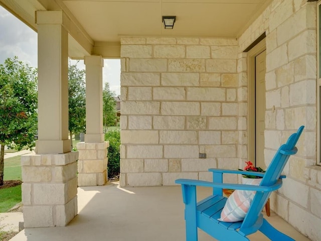 view of patio with covered porch