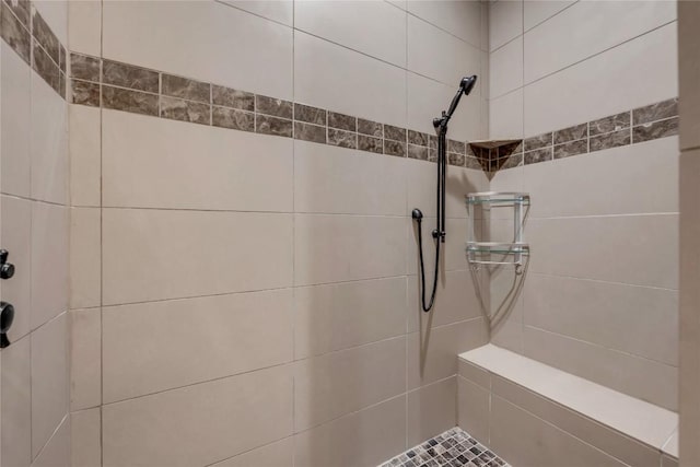 full bath with tiled shower