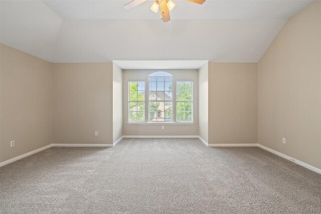 11121 Sandstone Trl, Austin, TX 78750 - bonus room with a ceiling fan, lofted ceiling, and carpet