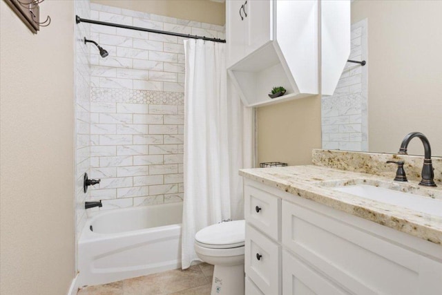 160 Buccaneer Way, Waco, TX 76638 - bathroom featuring toilet, tile patterned floors, vanity, and shower / bath combo