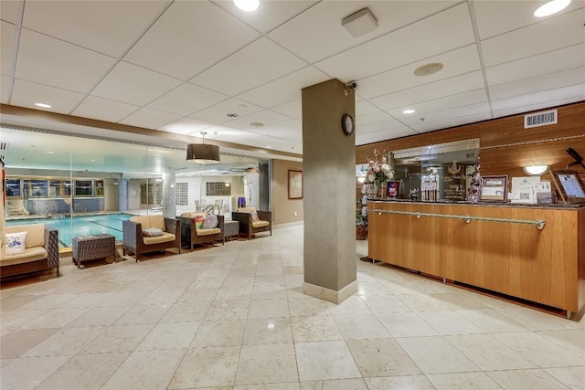reception area with visible vents