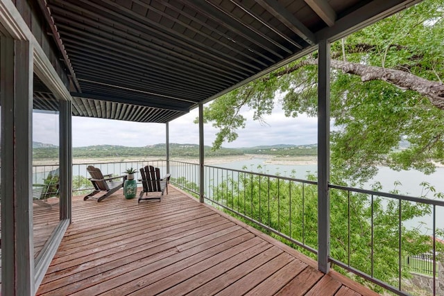 8130 Joy Rd, Volente, TX 78641 - wooden deck featuring a water view