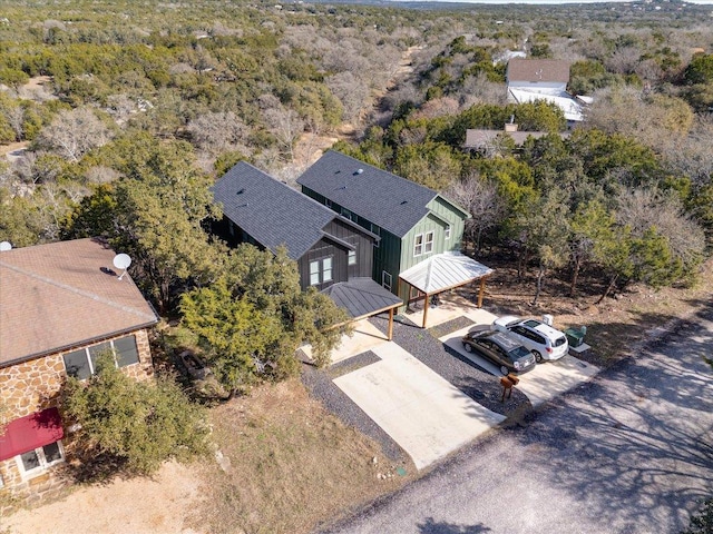 294 Shady Bluff Dr, Wimberley, TX 78676 - bird's eye view featuring a forest view