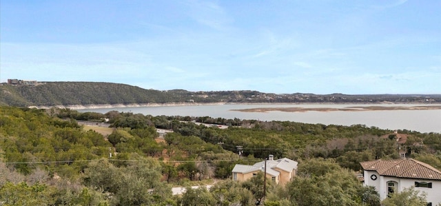 6714 Mtn Trl, Austin, TX 78732 - view of mountain backdrop with a large body of water and a forest