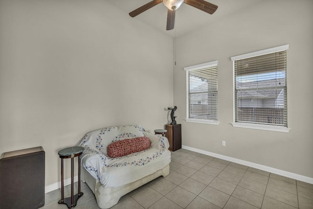 3821 Tordera Dr, Austin, TX 78738 - living area featuring ceiling fan and tile patterned flooring