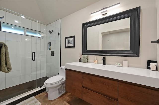 3108 Jubilee Trl, Austin, TX 78748 - full bathroom with toilet, vanity, and a stall shower