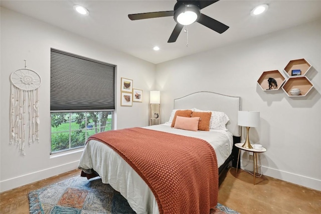 3108 Jubilee Trl, Austin, TX 78748 - bedroom with baseboards, ceiling fan, and recessed lighting