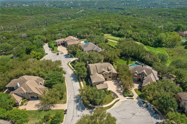drone / aerial view with a view of trees
