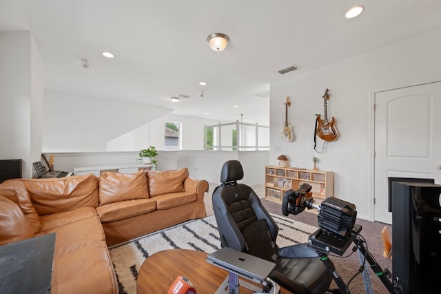 800 Totis Rd, Austin, TX 78748 - carpeted living area with recessed lighting and visible vents