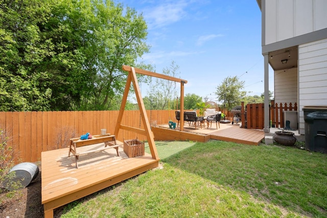 800 Totis Rd, Austin, TX 78748 - exterior space with a fenced backyard and a wooden deck