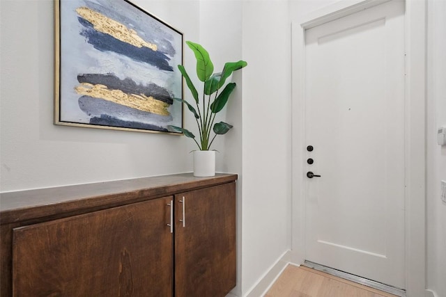 3007 Windsor Rd Unit B, Austin, TX 78703 - entryway featuring light wood-style floors and baseboards