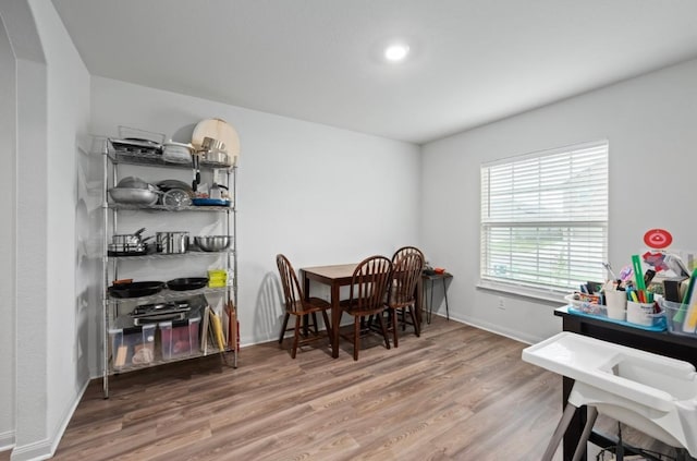 18720 Speculator Ln, Elgin, TX 78621 - dining area with wood finished floors and baseboards
