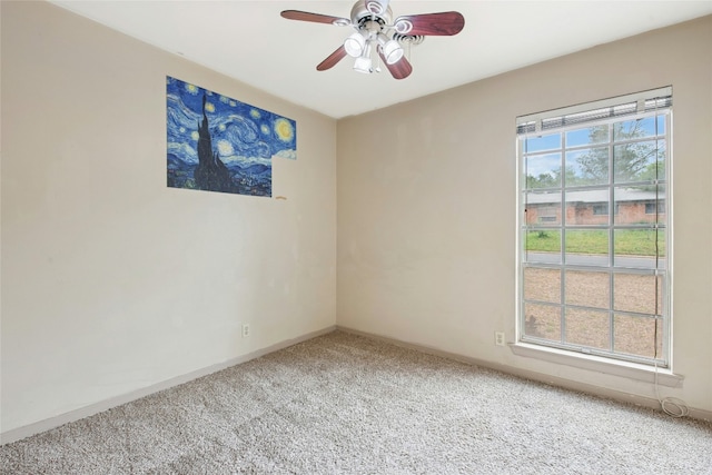 7000 Miranda Dr, Austin, TX 78752 - carpeted empty room featuring a ceiling fan and baseboards
