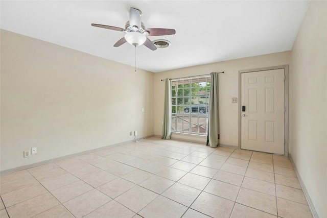 7000 Miranda Dr, Austin, TX 78752 - unfurnished room with a ceiling fan and light tile patterned flooring