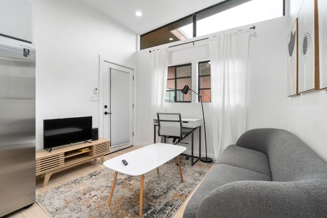 400 E 30th St Unit 200, Austin, TX 78705 - living area featuring recessed lighting and wood finished floors