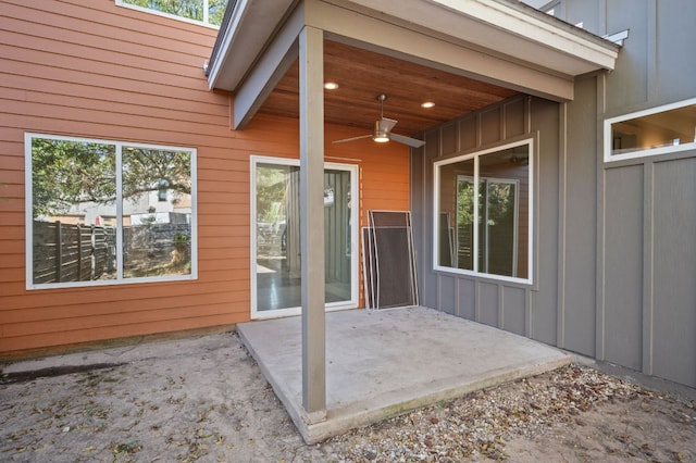 1210 Stobaugh St Unit B, Austin, TX 78757 - view of patio with ceiling fan