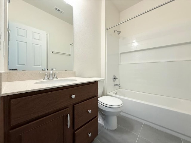 4482 Acerno St, Round Rock, TX 78665 - full bathroom with vanity, tile patterned flooring, and shower / bathtub combination