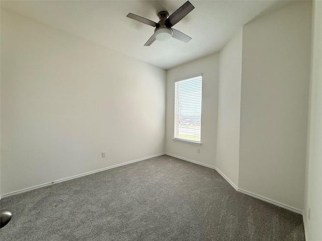 4482 Acerno St, Round Rock, TX 78665 - spare room featuring dark colored carpet and ceiling fan