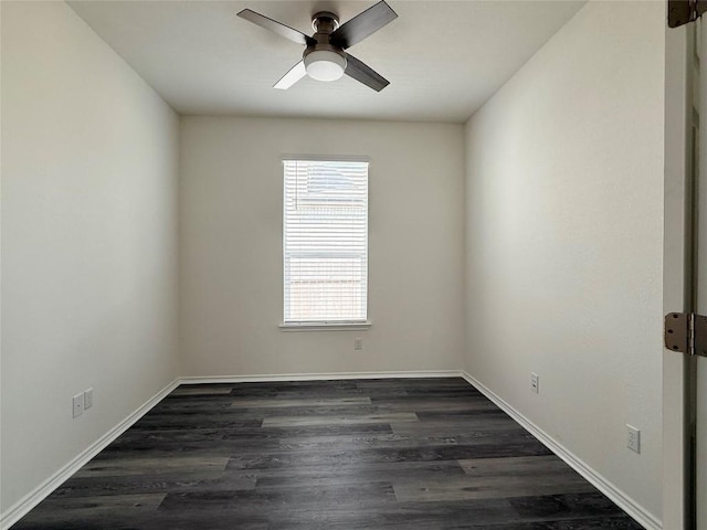 4482 Acerno St, Round Rock, TX 78665 - unfurnished room with a ceiling fan and dark wood-type flooring