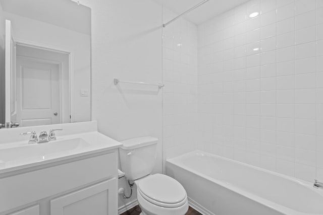 127 Safflower Dr, Uhland, TX 78640 - full bathroom featuring vanity, toilet, and tub / shower combination