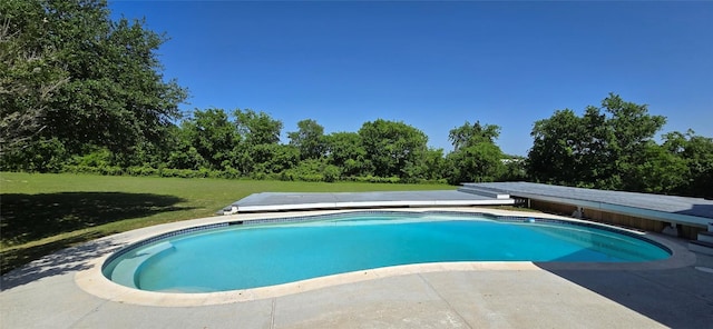 8660 Cedar Hill Rd, Brenham, TX 77833 - outdoor pool featuring a yard and view of wooded area