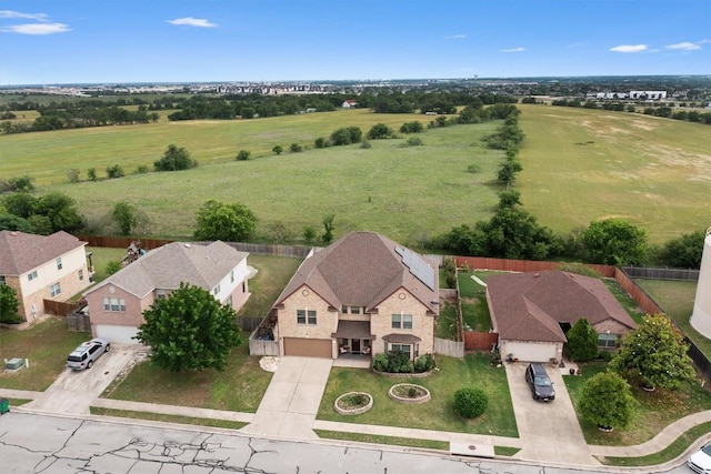 aerial view featuring a residential view