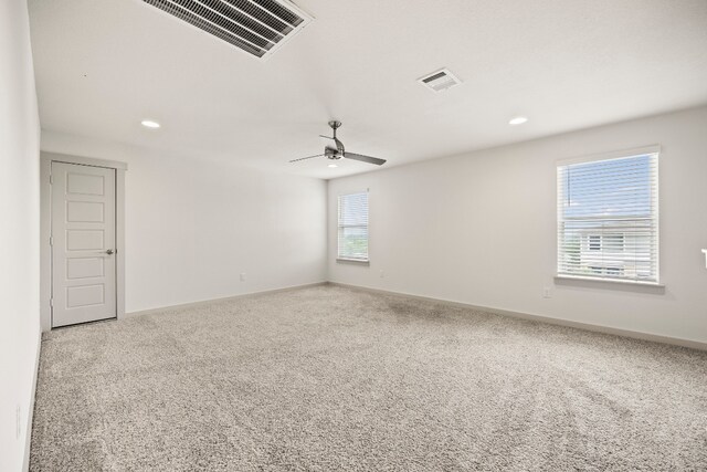 8220 Linnie Ln, Austin, TX 78724 - carpeted spare room featuring a ceiling fan, baseboards, and recessed lighting