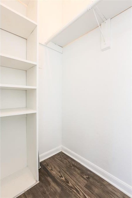 912 W 22nd St Unit 307, Austin, TX 78705 - walk in closet featuring dark wood-style floors