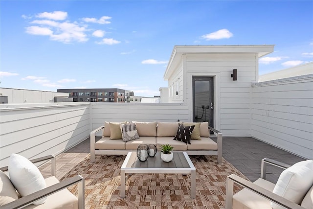view of patio with outdoor lounge area