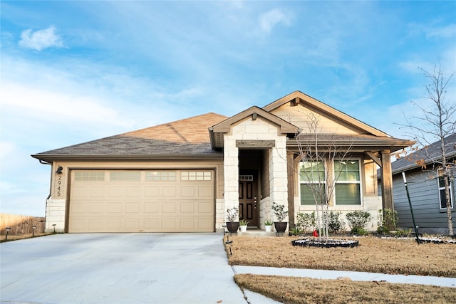 2945 Mill Run Bnd, Round Rock, TX 78665 - ranch-style house featuring concrete driveway, an attached garage, and stone siding