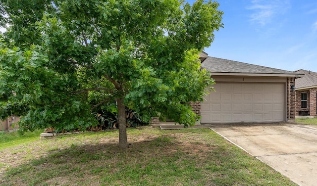 1021 Polmont Ct, Seguin, TX 78155 - view of front of property featuring concrete driveway, brick siding, roof with shingles, and a garage