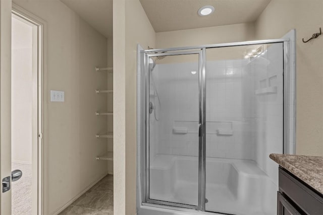 1021 Polmont Ct, Seguin, TX 78155 - bathroom with vanity and a stall shower