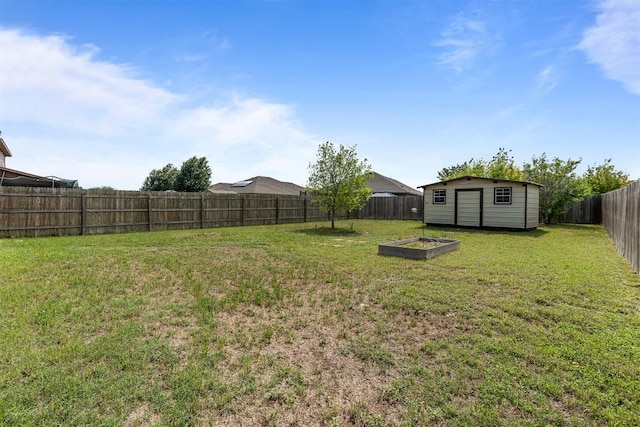 1021 Polmont Ct, Seguin, TX 78155 - view of yard featuring a fenced backyard, a storage shed, and an outbuilding