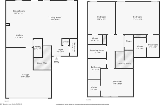 287 Quarter Ave, Buda, TX 78610 - property floor plan